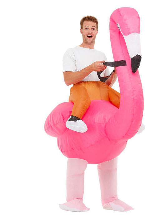 Déguisement gros flamant rose adulte
