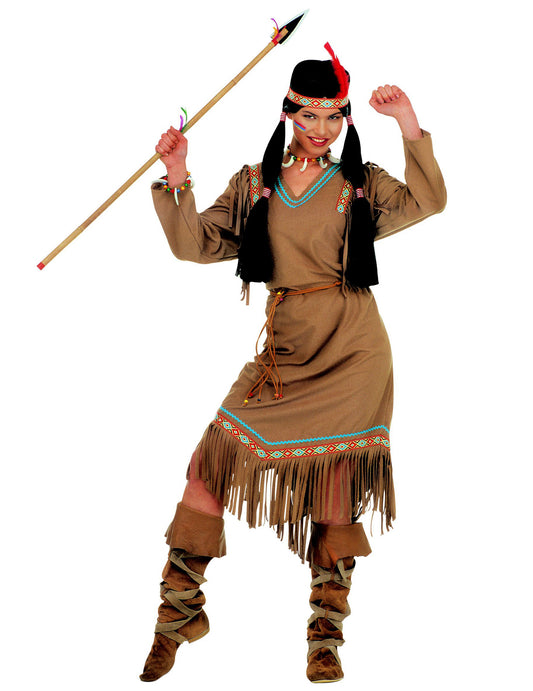 Déguisement indienne manches longues femme