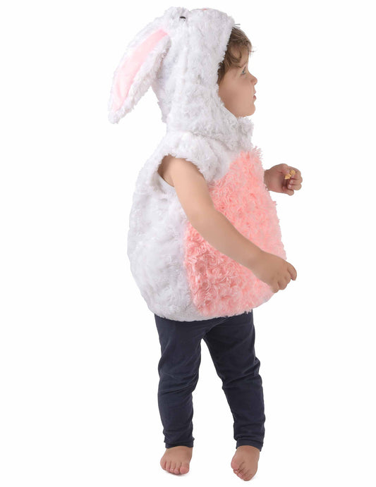 Déguisement lapin blanc et rose sans manches enfant