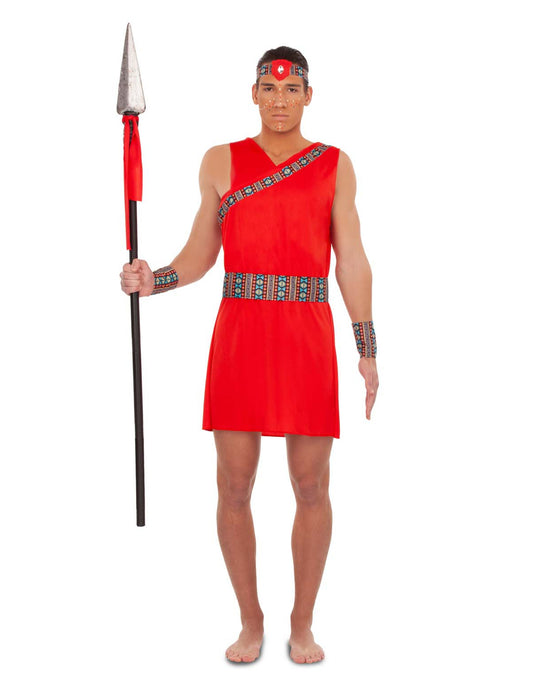 Déguisement Massaï rouge homme