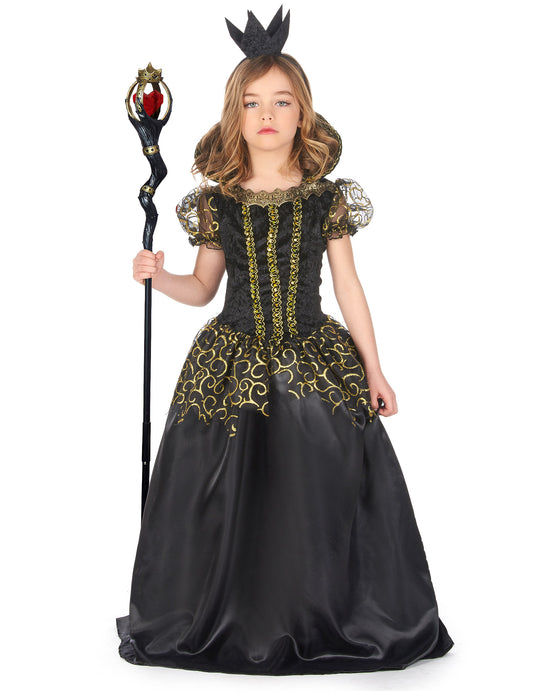 Déguisement méchante reine noire fille