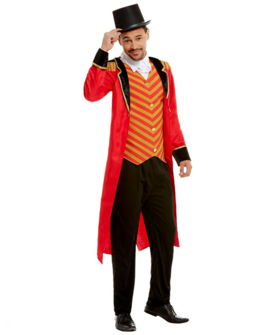 Déguisement Monsieur Loyal rouge homme
