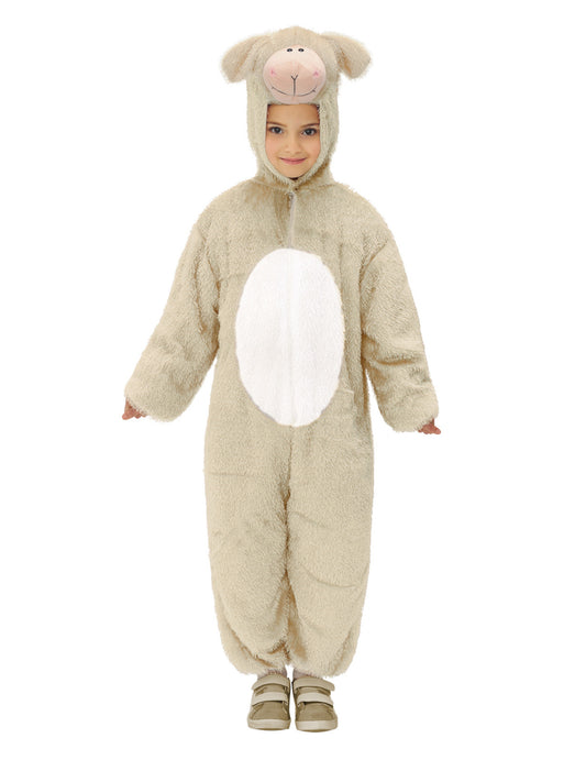 Déguisement mouton beige et blanc enfant