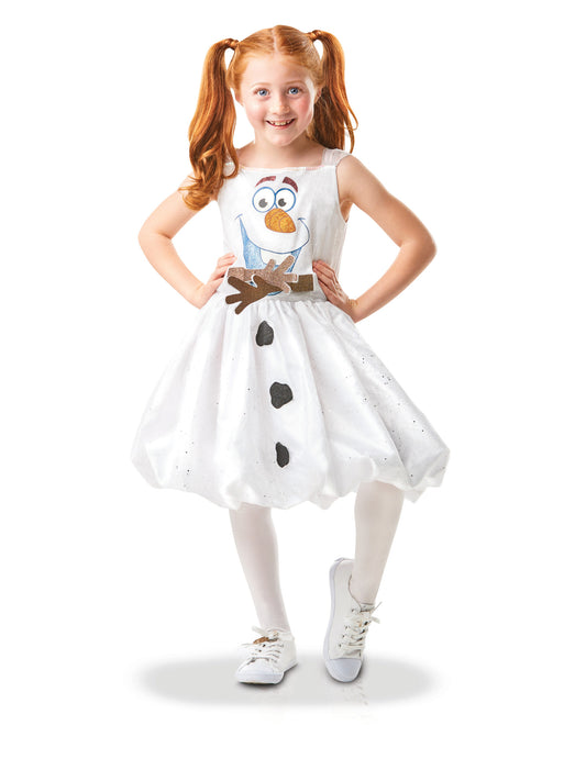 Déguisement Olaf animé La Reine des Neiges 2 luxe fille