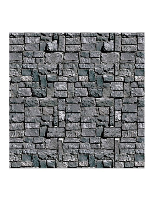 Décoration mur de pierre gris Halloween 1,2x9,1m