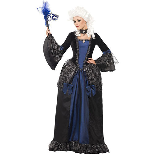 Woman's Beautiful Baroque Masked Ball Costume