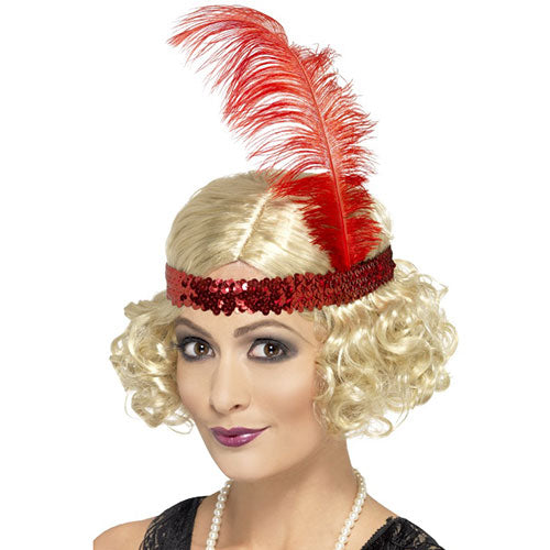 Blonde charleston wig with headband