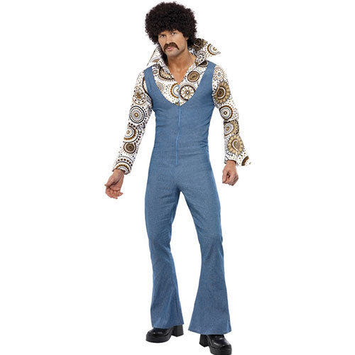 Déguisement homme danseur groovy bleu