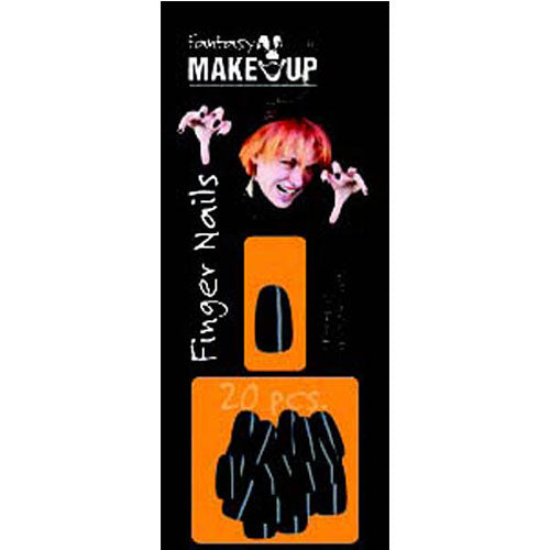 black fake nails