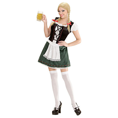 Green bavarian women's costume