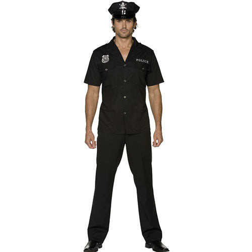 Black police man costume
