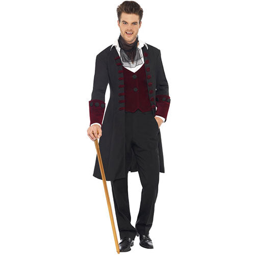 Dark gothic vampire men's costume