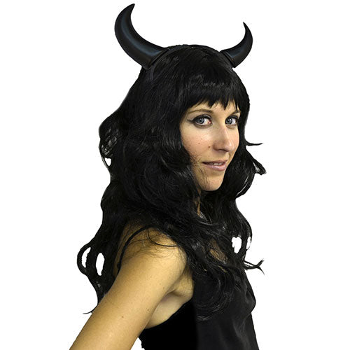 Black demon headband