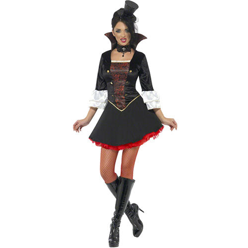 Women's Vampire Fever Costume Red Black