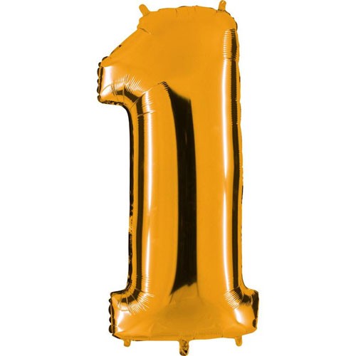 Ballon métallisé or n°1, 102 cm