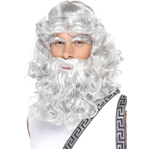 Perruque Zeus argentée