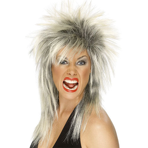Blond rock diva wig