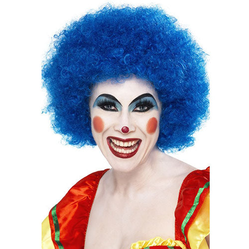 Blue crazy clown wig