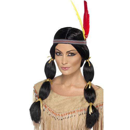 brown indian wig