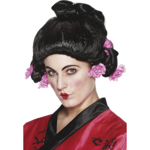 Black geisha wig