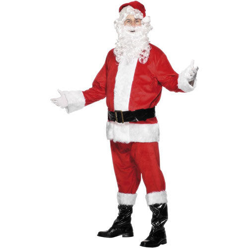 Déguisement homme père Noël velours