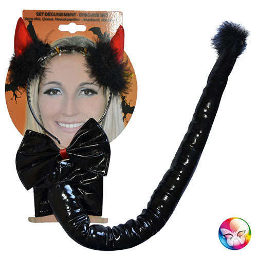 Black vinyl devil set