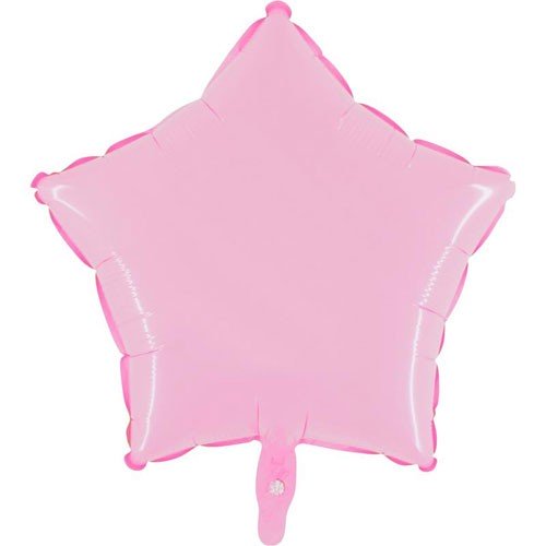 Ballon helium étoile rose clair 45cm