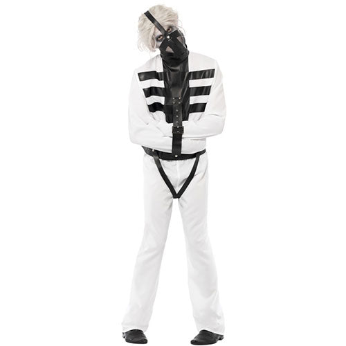 Mens White Black Shirt Costume