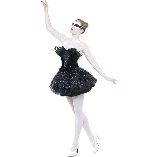 Women's gothic black swan costume