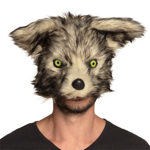 Demi masque peluche loup garou