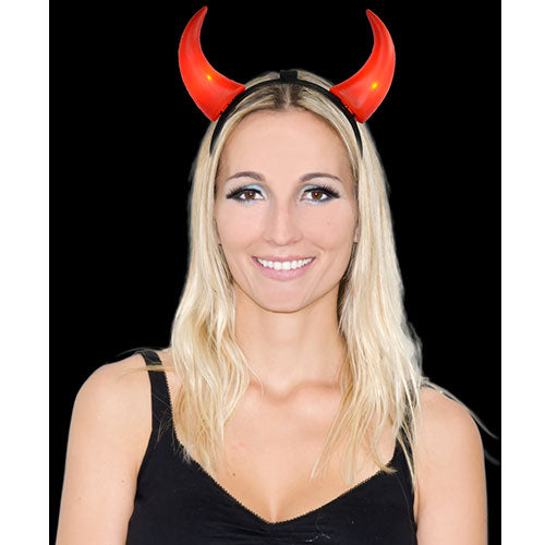 Luminous Red Devil Headband
