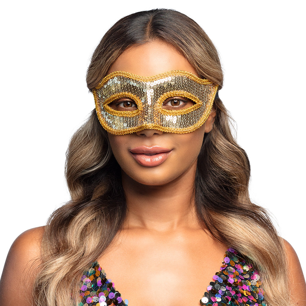 Masques Paillettes Multicolores - 6 Designs Adulte et Enfant