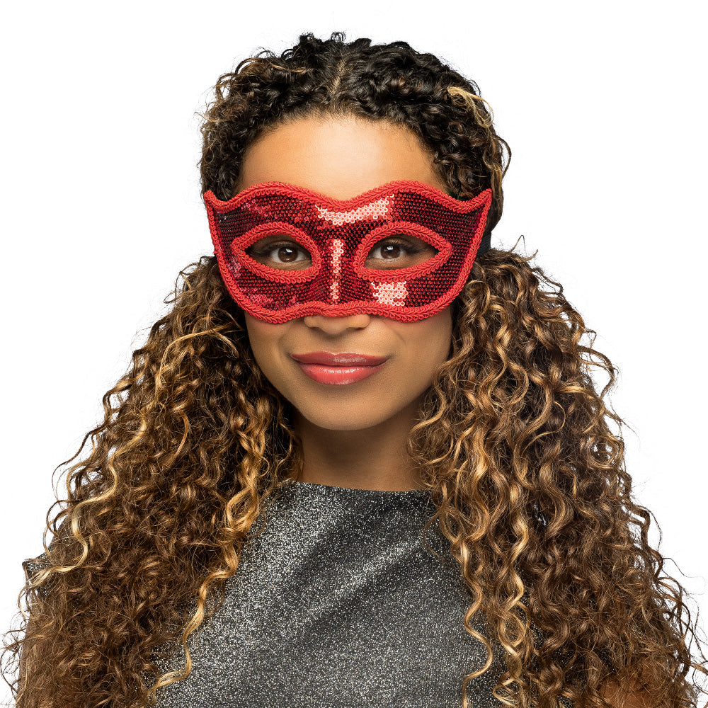 Masques Paillettes Multicolores - 6 Designs Adulte et Enfant