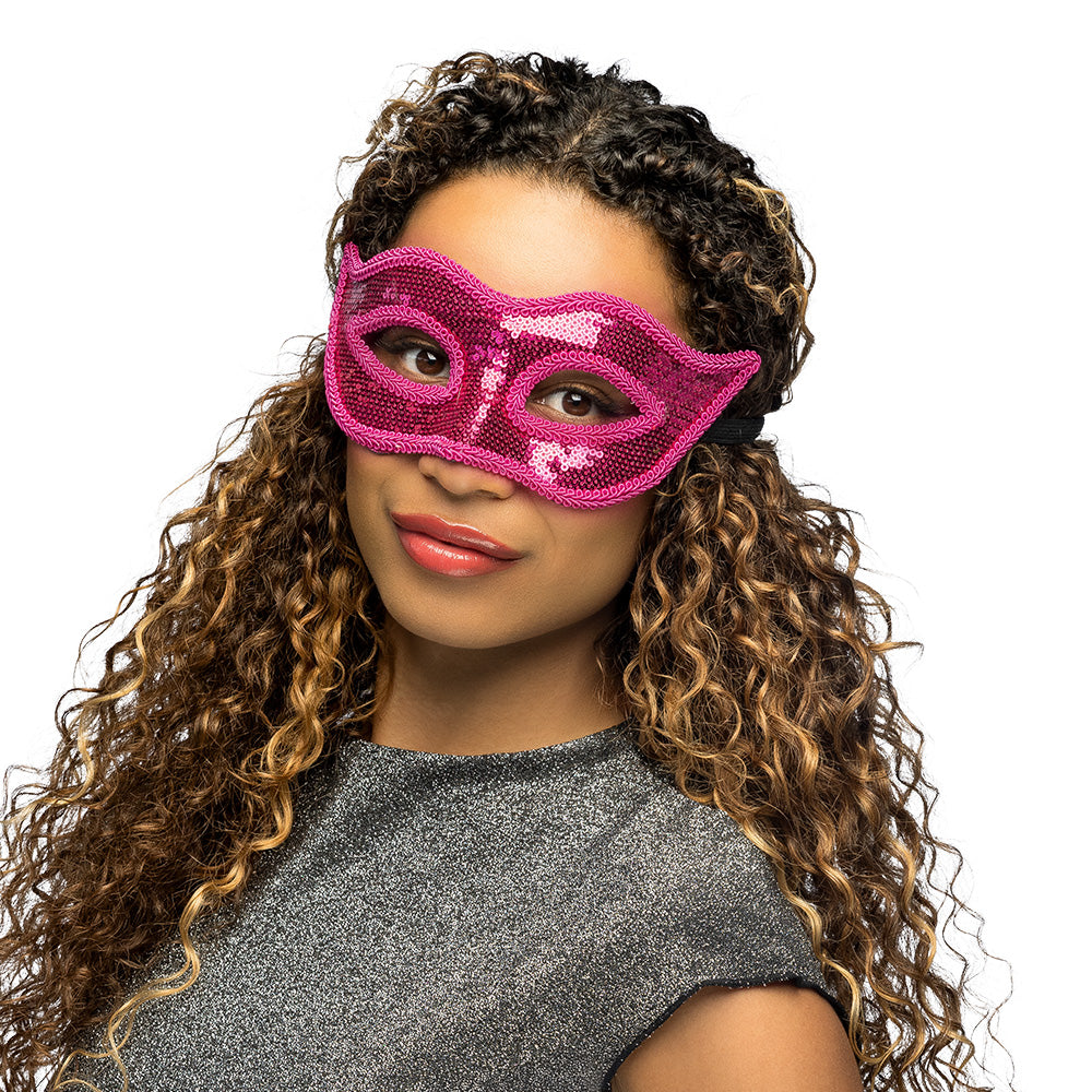 Masques Paillettes Multicolores - 6 Designs Adulte et Enfant