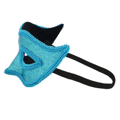 Masque Paillettes Bleu Turquoise - Accessoire Déguisement
