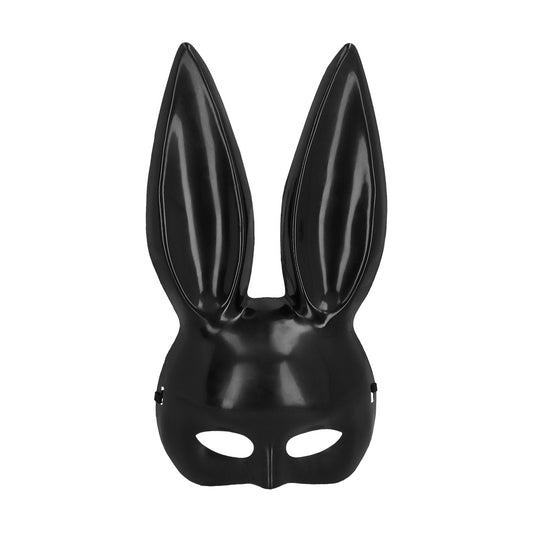 Masque Lapin Noir Brillant - Accessoire Déguisement Sexy