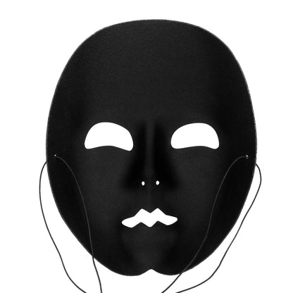 Masque Noir Anonyme avec Moustache - Déguisement Complet