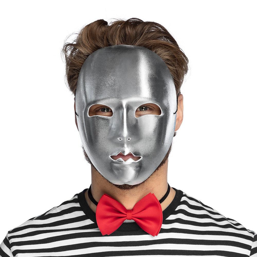 Masque Argenté Brillant avec Élastique - Déguisement