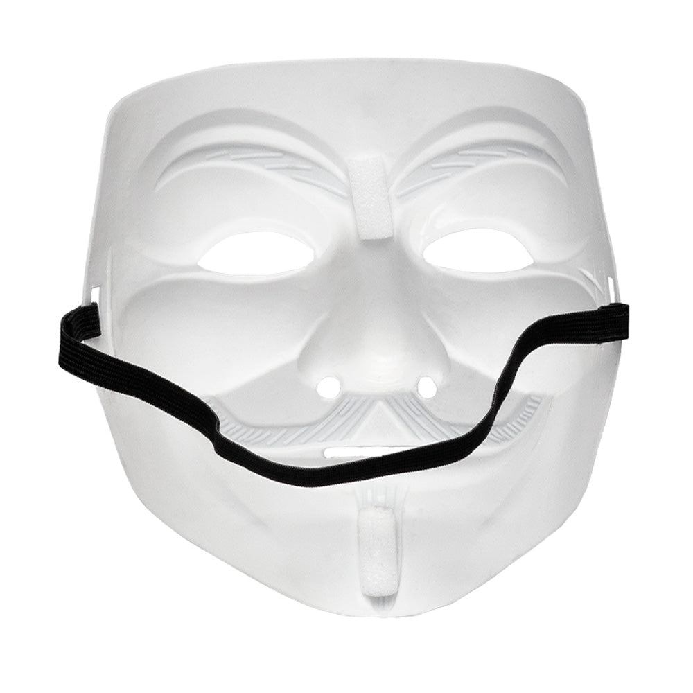 Masque Guy Fawkes Blanc - Déguisement Anonymous Iconic