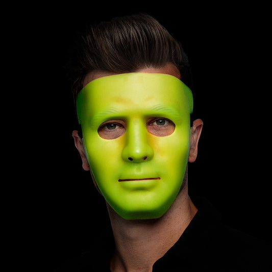 Masque Vert Fluo Intégral - Déguisement Adulte Moderne