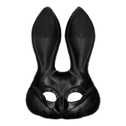 Masque Lapin Paillettes Noir Luxe Carnaval Soirée