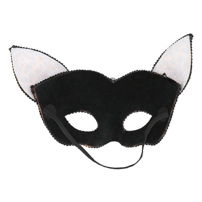 Masque Chat Léopard Noir et Or - Loup Carnaval Festa