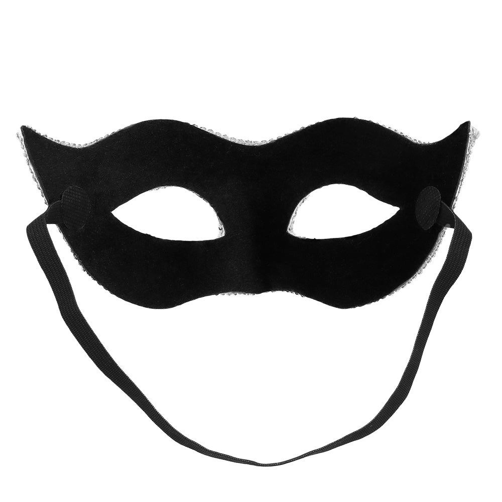 Masque Loup Paillettes Argenté - Déguisement Soirée Glamour
