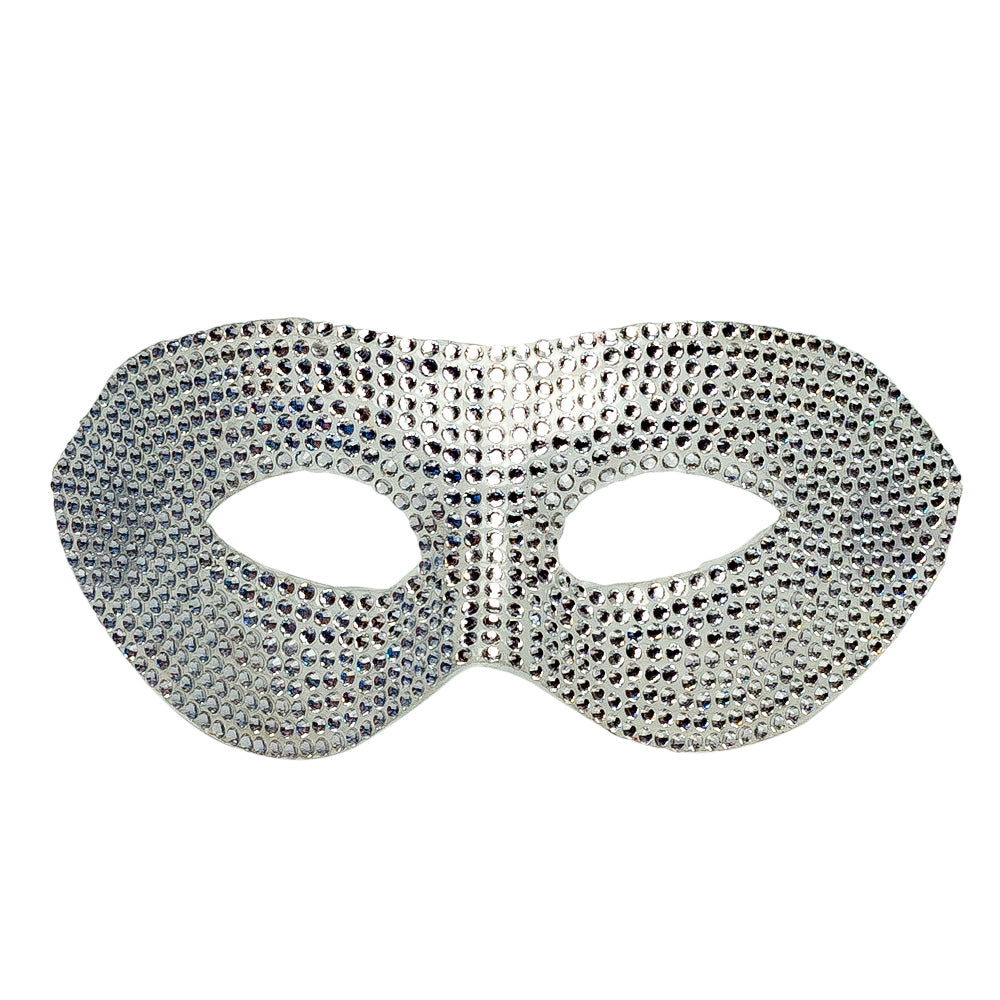 Masque Loup Strass Argent Dazzling - Carnaval & Soirée