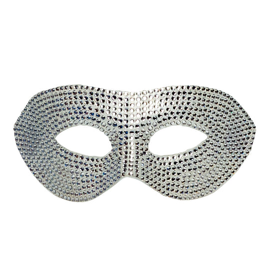 Masque Loup Strass Argent Dazzling - Carnaval & Soirée