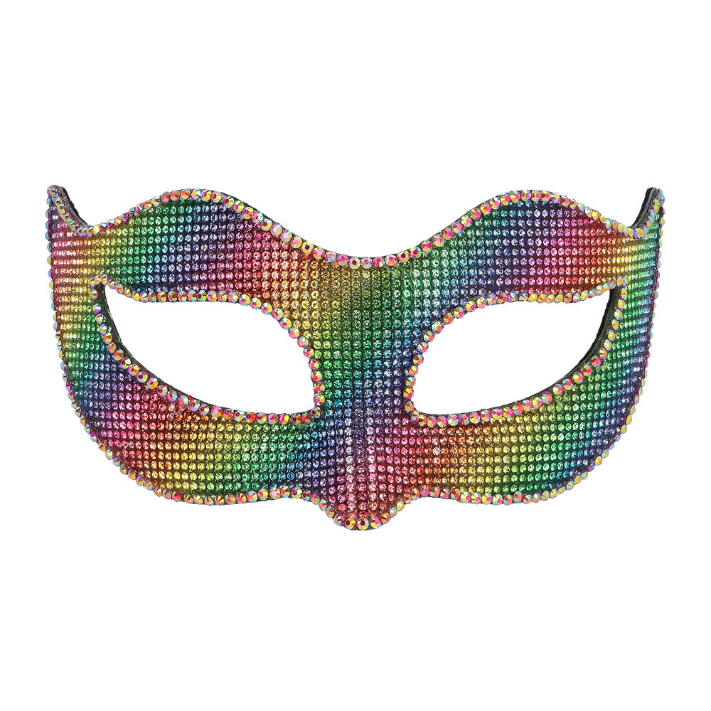 Masque Loup Paillettes Arc-en-ciel Multicolore Soirée