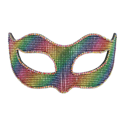 Masque Loup Paillettes Arc-en-ciel Multicolore Soirée
