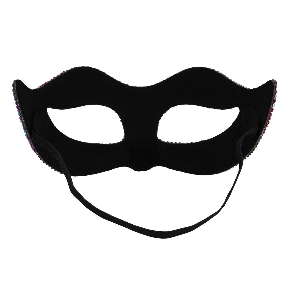 Masque Loup Paillettes Arc-en-ciel Multicolore Soirée