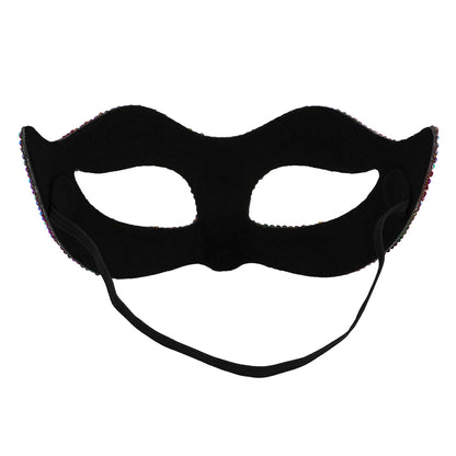 Masque Loup Paillettes Arc-en-ciel Multicolore Soirée