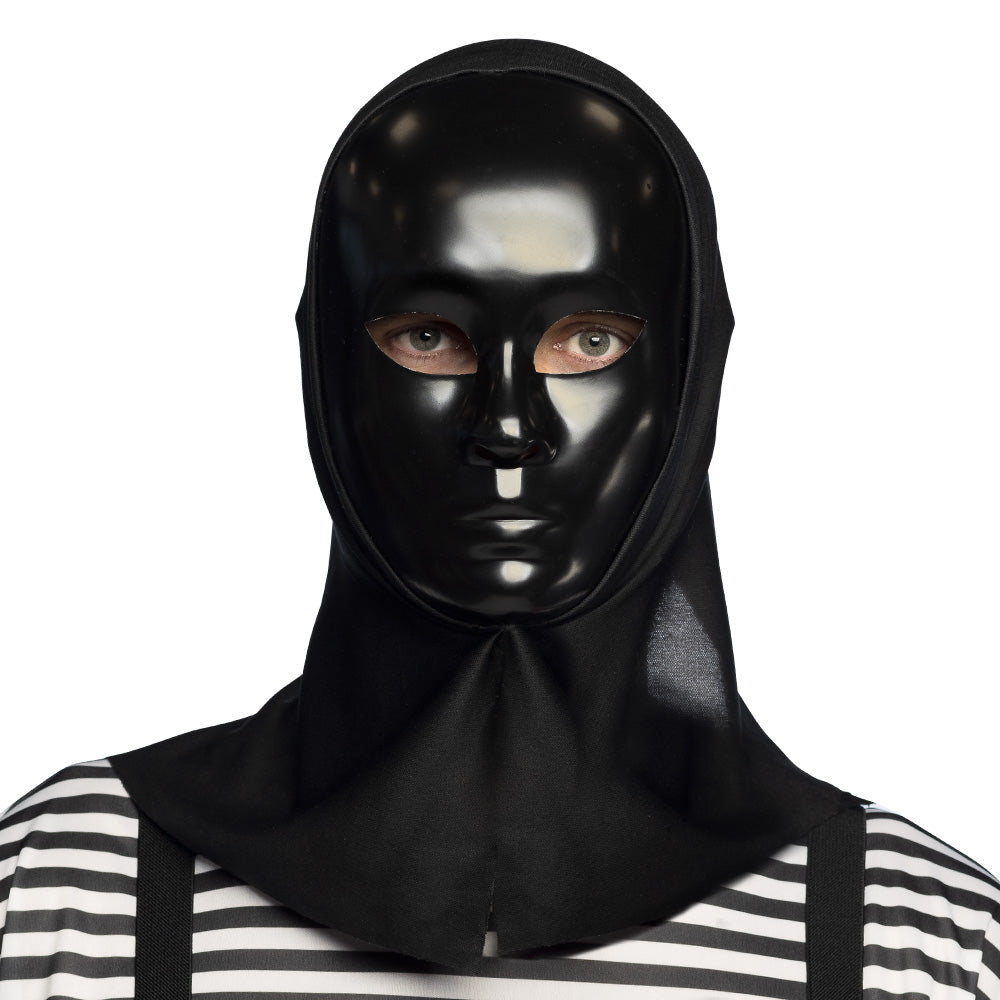Masque Noir Intégral avec Capuche - Déguisement Adulte